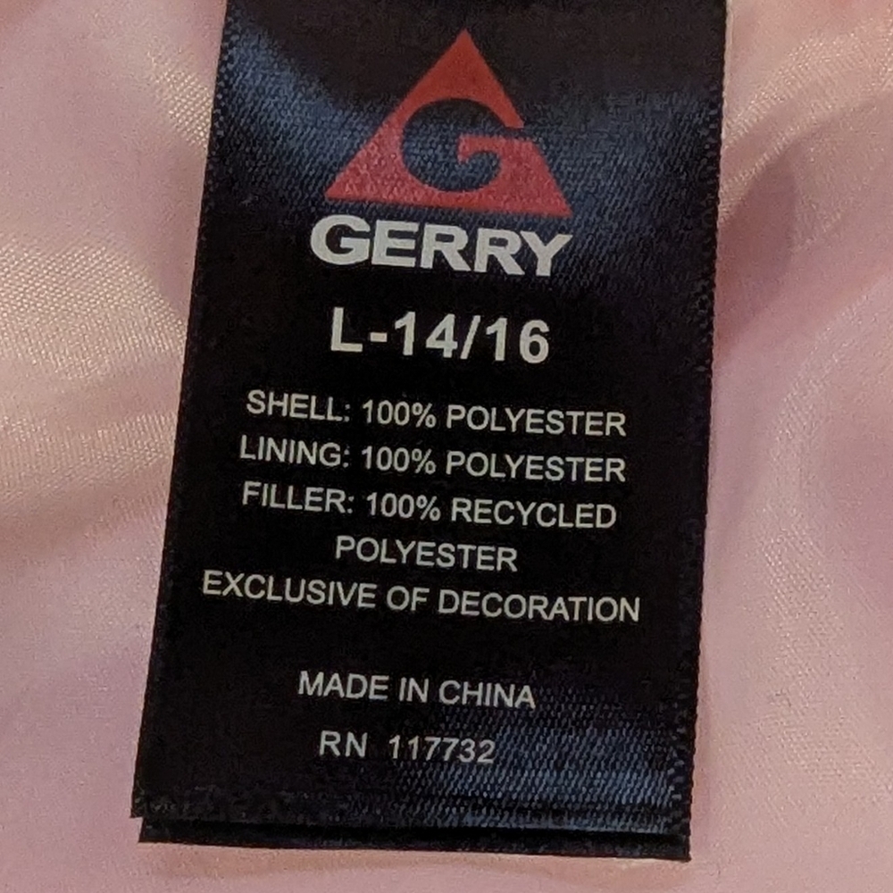 Gerry Girls Lightweight Pink Welded Jacket Size L 14/16 NWOT - Picture 5 of 5